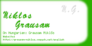 miklos grausam business card